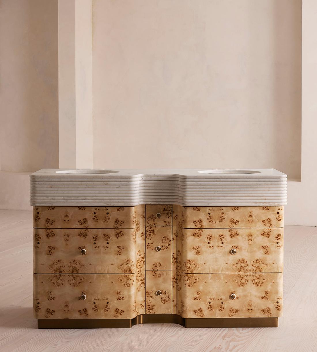 Garbo Double Vanity - Golden Dolomite Marble - Listing - Image 4