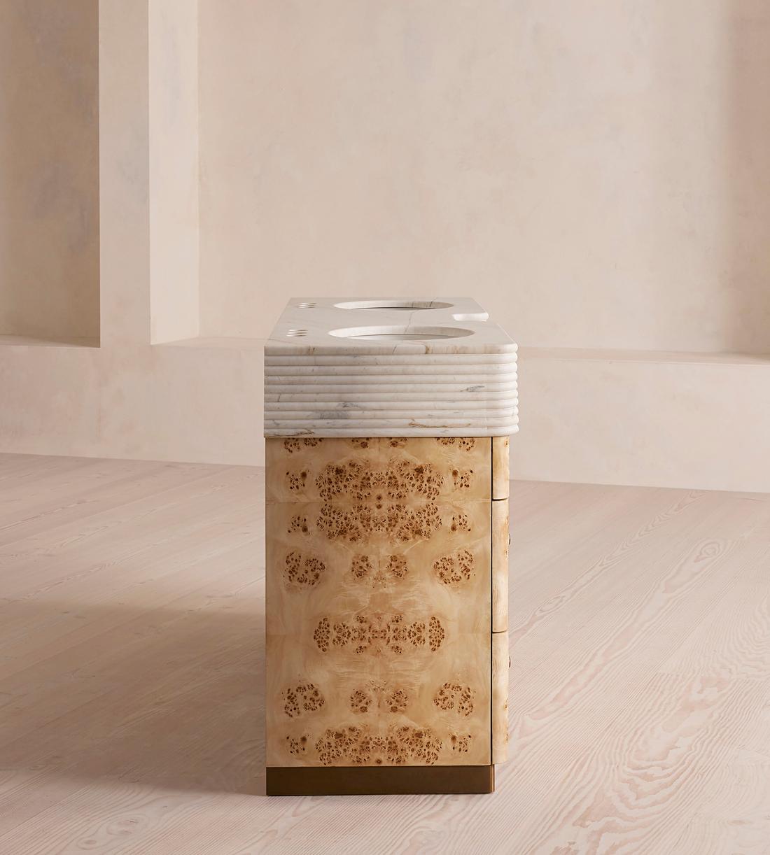 Garbo Double Vanity - Golden Dolomite Marble - Images - Image 6
