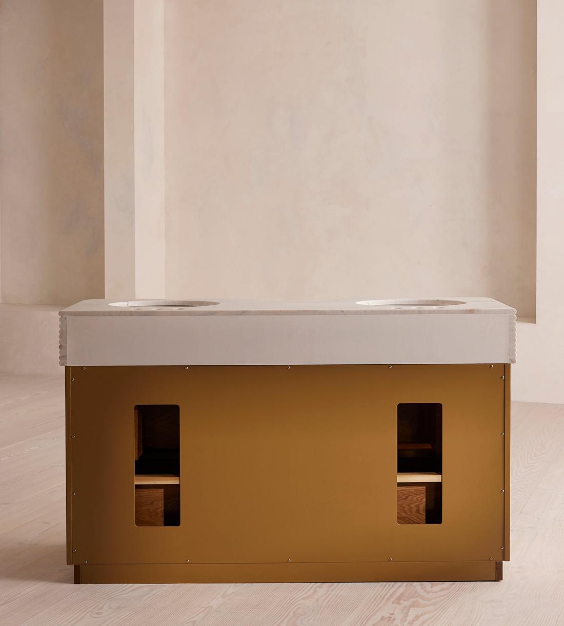 Garbo Double Vanity - Golden Dolomite Marble - Images - Image 7