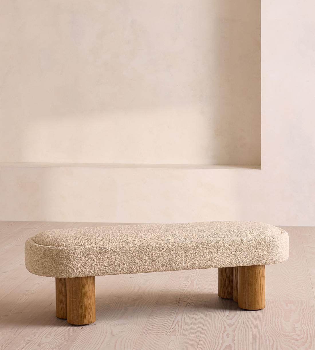 Nieve Bench - Boucle Sand - Listing - Image 1
