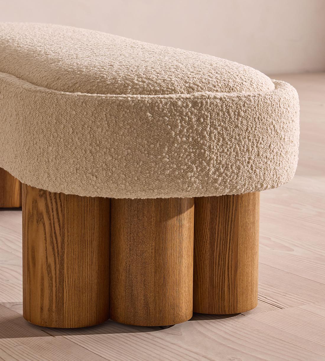 Nieve Bench - Boucle Sand - Images - Image 6