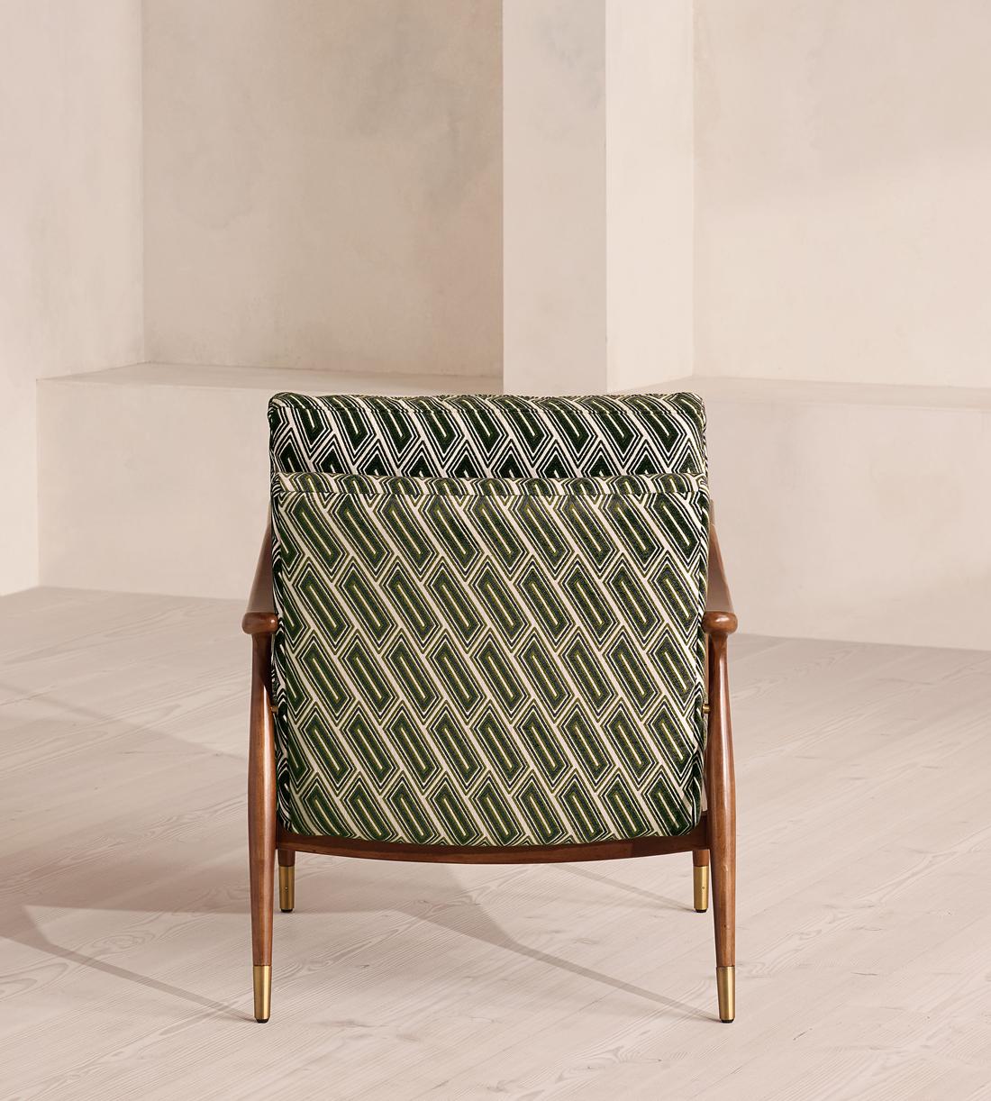 Theodore Armchair - Vende Jacquard - Olive - US - Images - Image 4