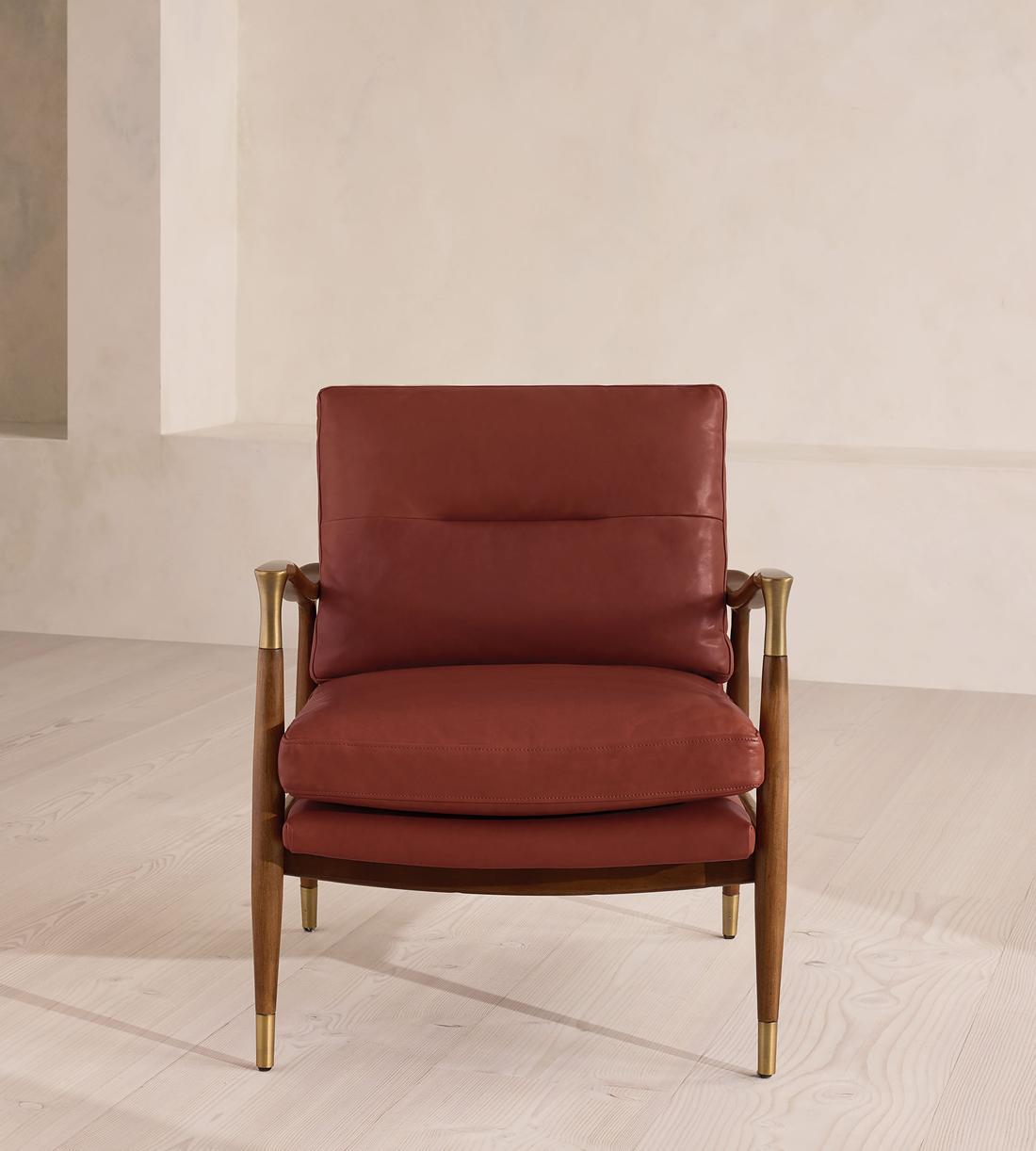 Theodore Armchair - Leather - Sangria - US - Listing - Image 2