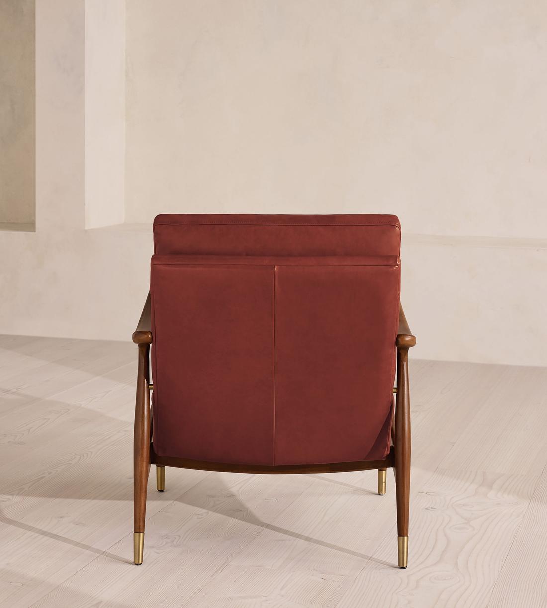 Theodore Armchair - Leather - Sangria - US - Images - Image 4
