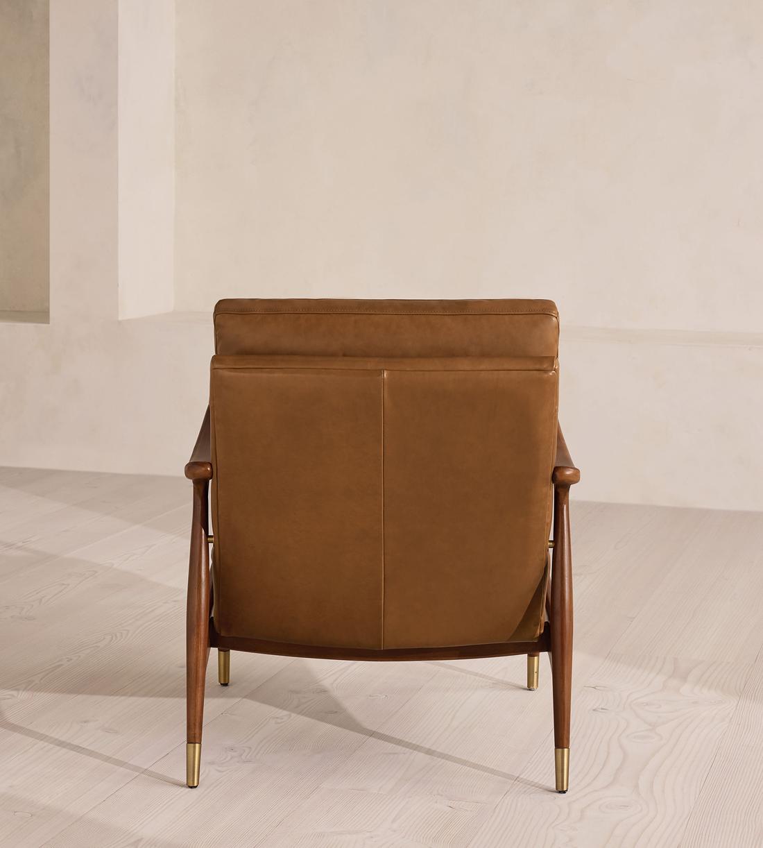 Theodore Armchair - Leather Chestnut - Images - Image 5