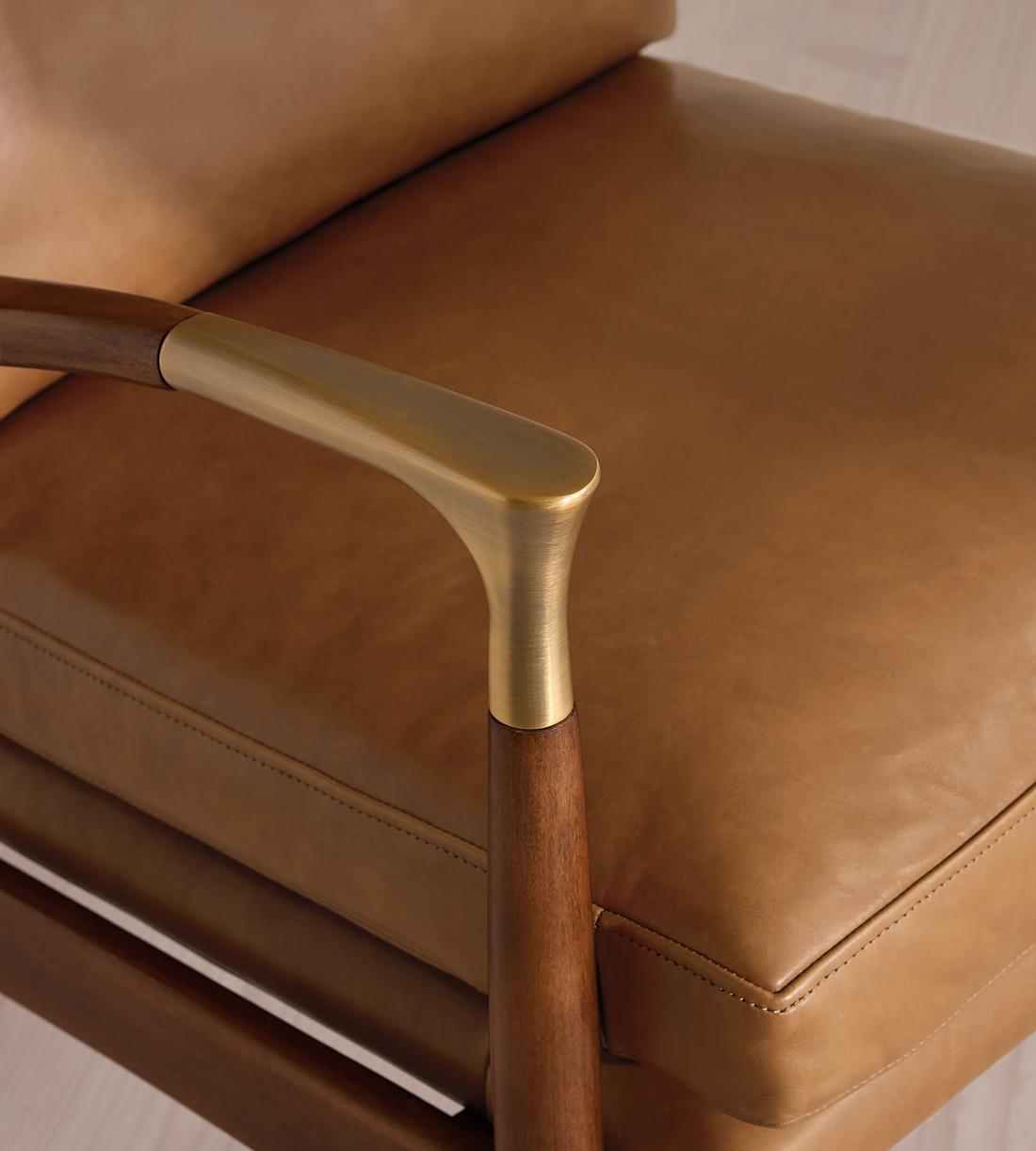 Theodore Armchair - Leather Chestnut - Images - Image 6