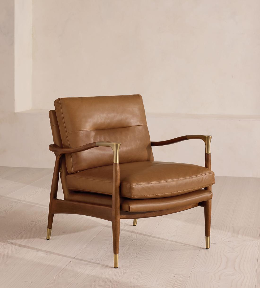 Theodore Armchair - Leather Chestnut - US - Listing - Image 2