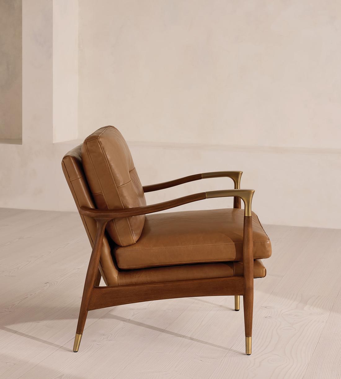 Theodore Armchair - Leather Chestnut - US - Images - Image 4