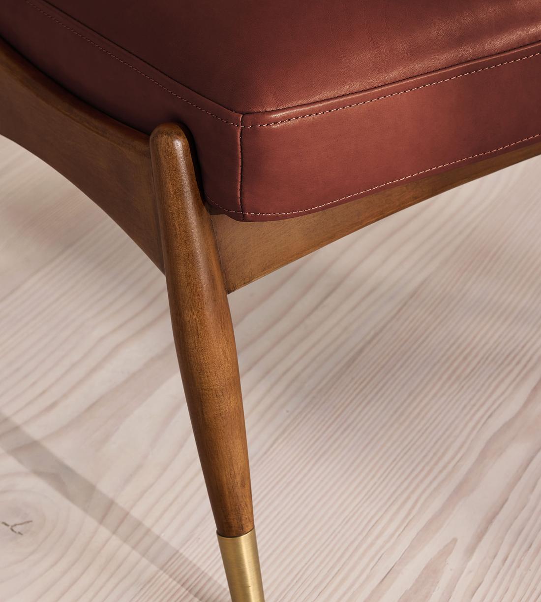 Theodore Footstool - Leather - Sangria - UK - Images - Image 4