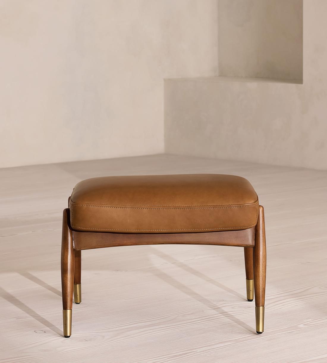 Theodore Footstool - Leather Chestnut - Listing - Image 2
