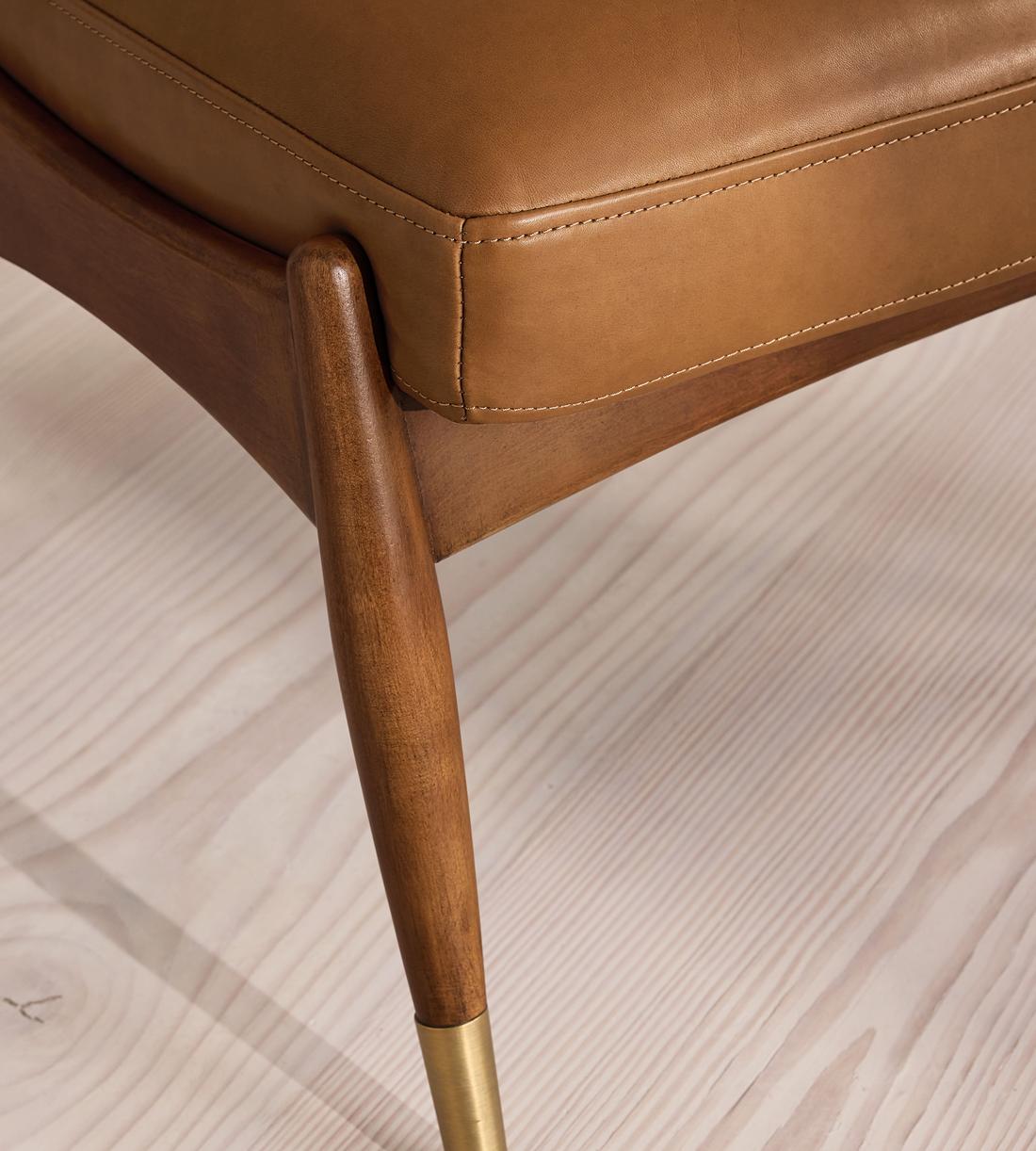 Theodore Footstool - Leather Chestnut - Images - Image 5