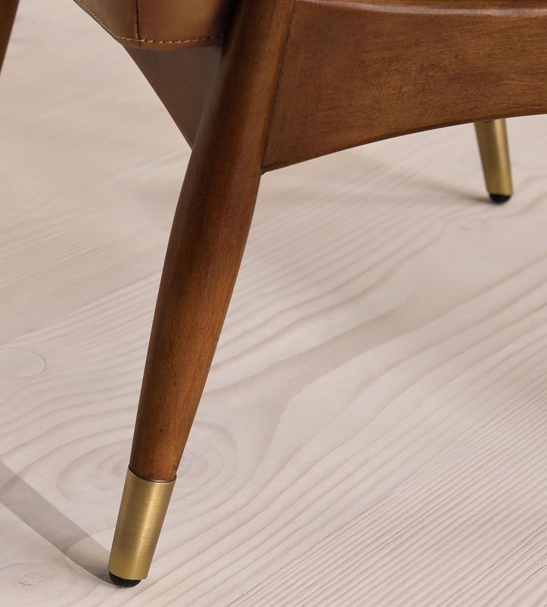 Theodore Footstool - Leather Chestnut - Images - Image 6