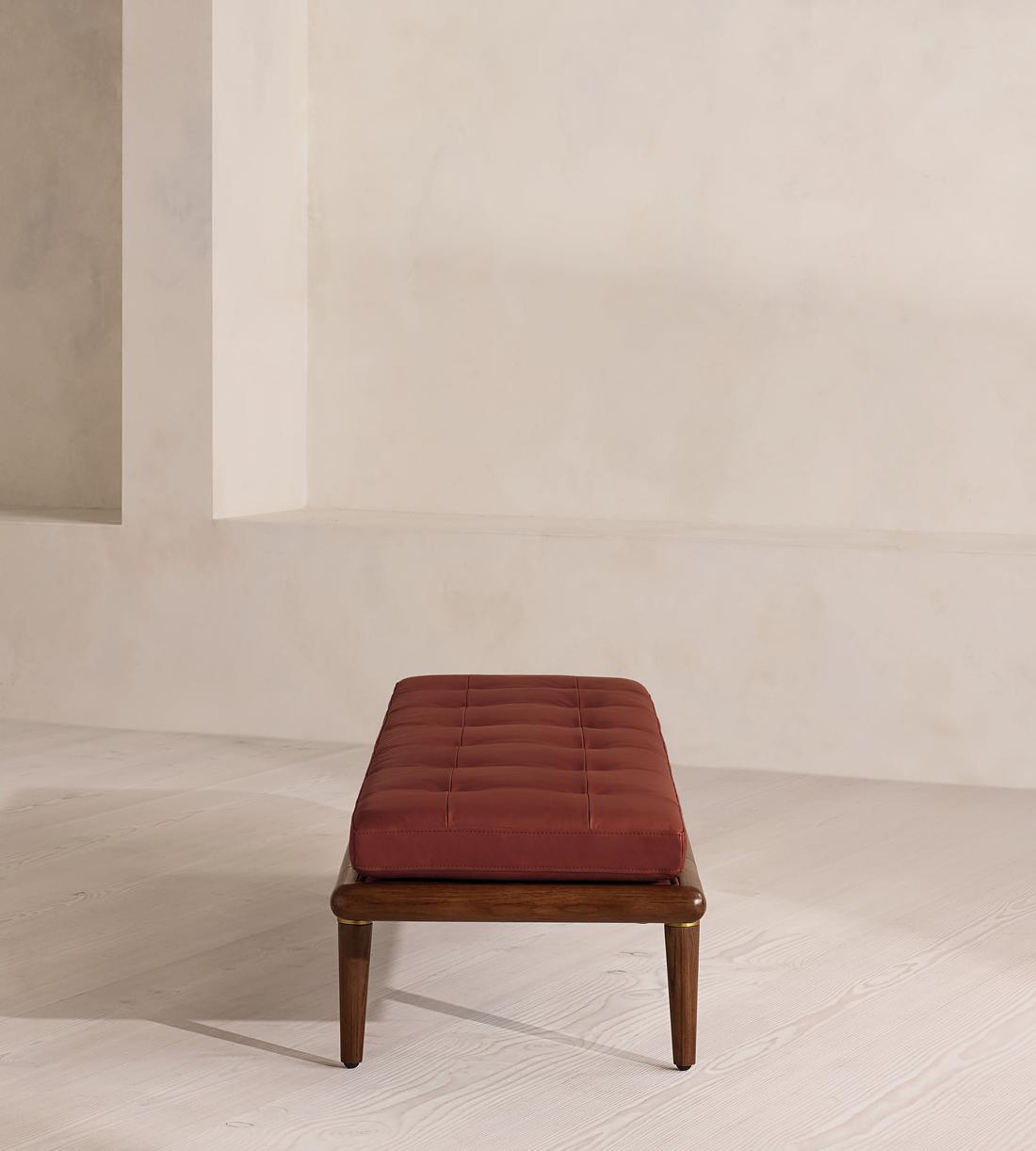 Theodore Bench - Leather - Sangria - US - Images - Image 3