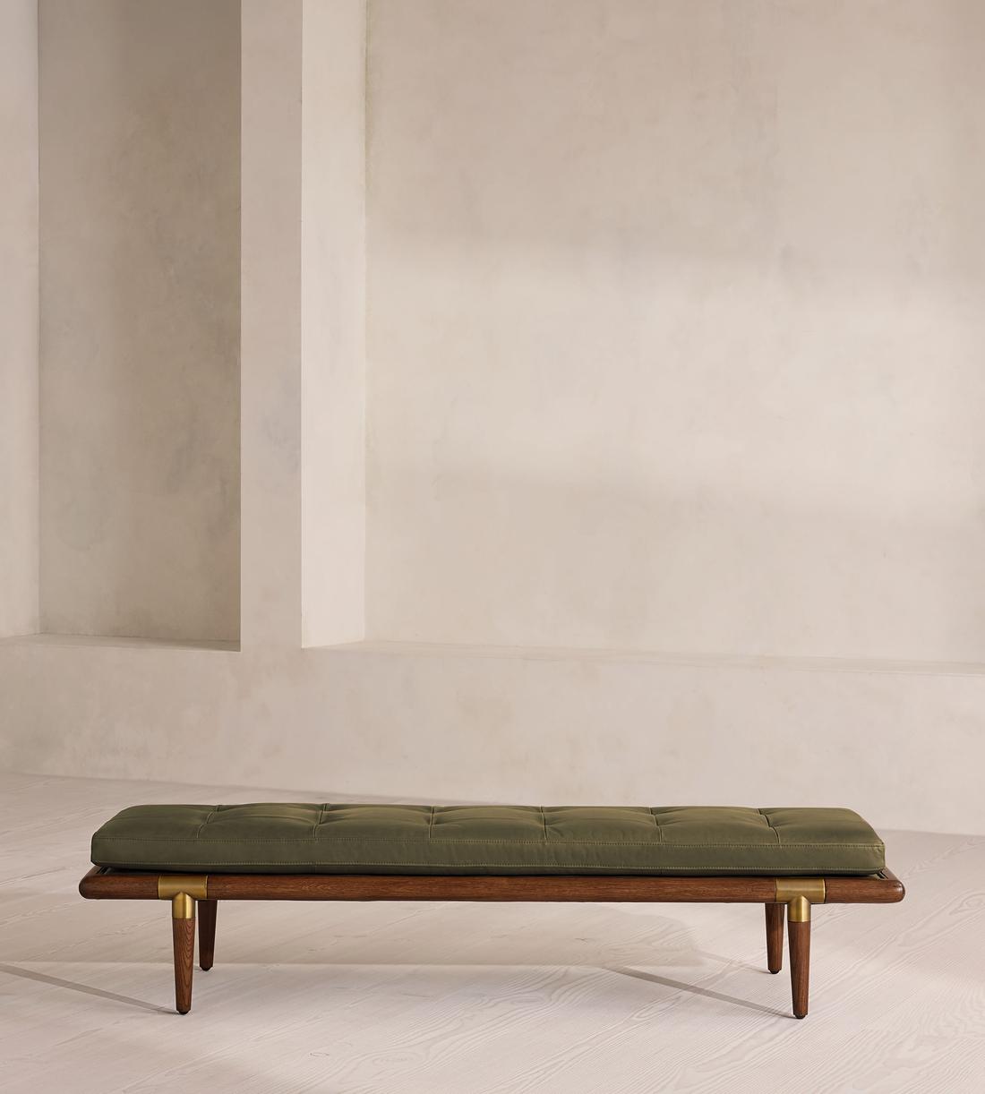 Theodore Bench - Leather - Moss - US - Listing - Image 2
