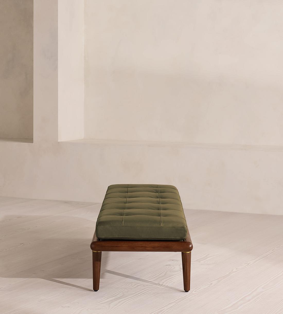 Theodore Bench - Leather - Moss - US - Images - Image 3