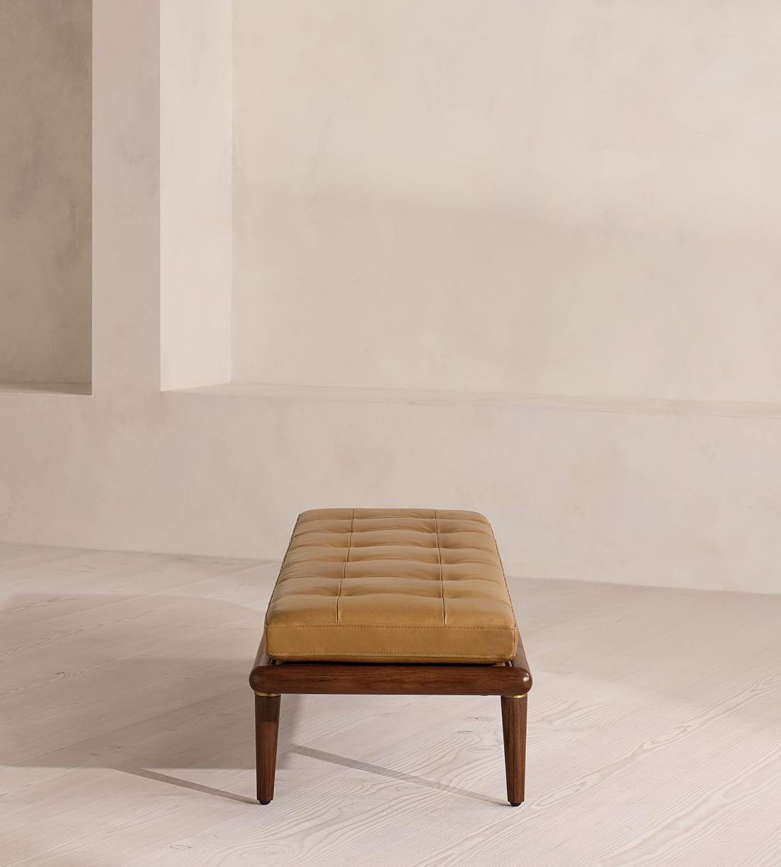 Theodore Bench - Leather - Honey - Images - Image 3