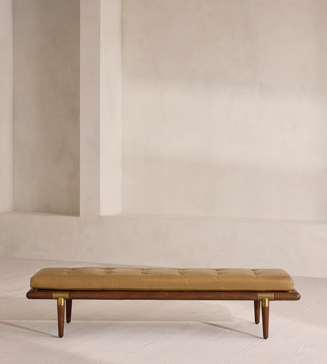 Theodore Bench - Leather - Honey - US - Listing - Image 2
