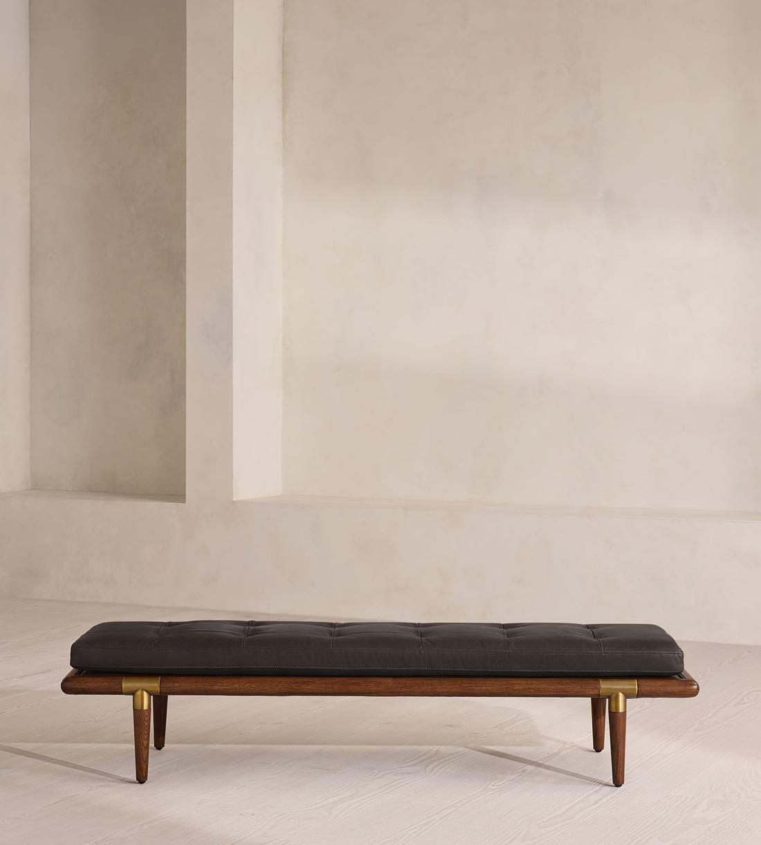 Theodore Bench - Leather - Black - Listing - Image 2
