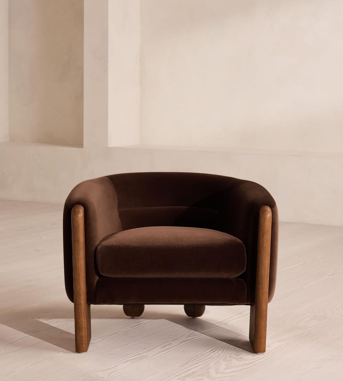 Winnie Armchair - Velvet - Chocolate - Listing - Image 2
