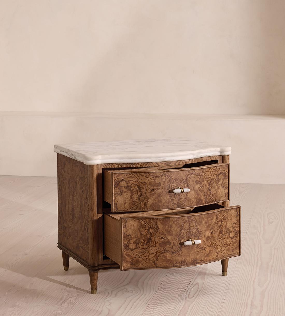 Valerie Bedside Table - Arabescato Corchia Marble - Large - Images - Image 4