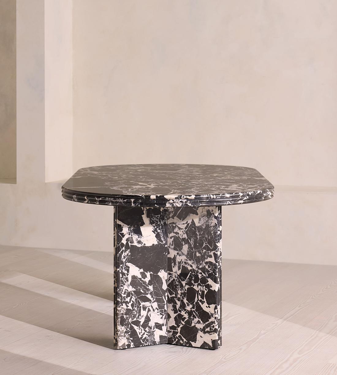Rosaline Dining Table - Noir Grande Marble - Images - Image 4