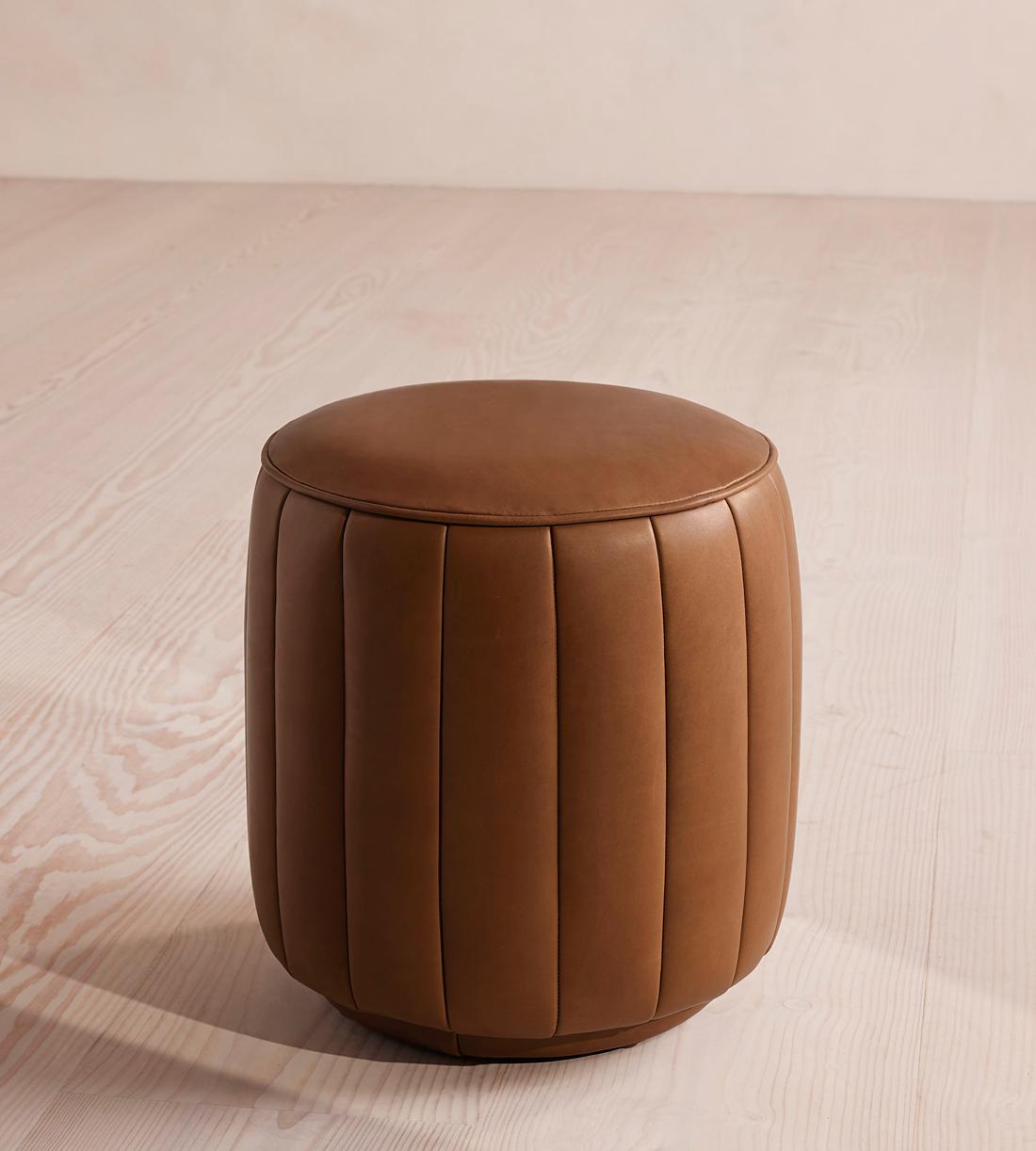 Romi Footstool - Moore & Giles Virtue Chestnut Leather - US - Listing - Image 1