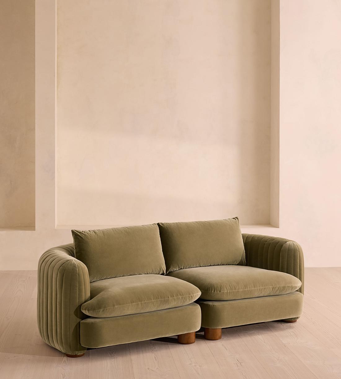Vivienne Modular Sofa - Three Seater - Velvet Lichen - Listing - Image 2