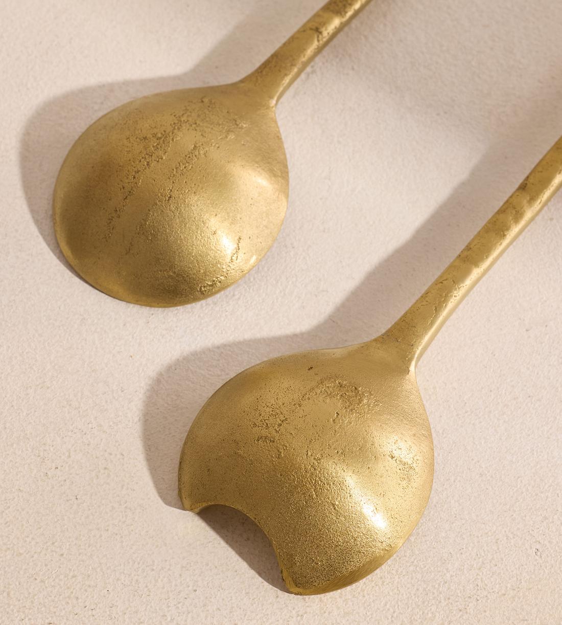 Eden Salad Servers - Brass - Images - Image 4