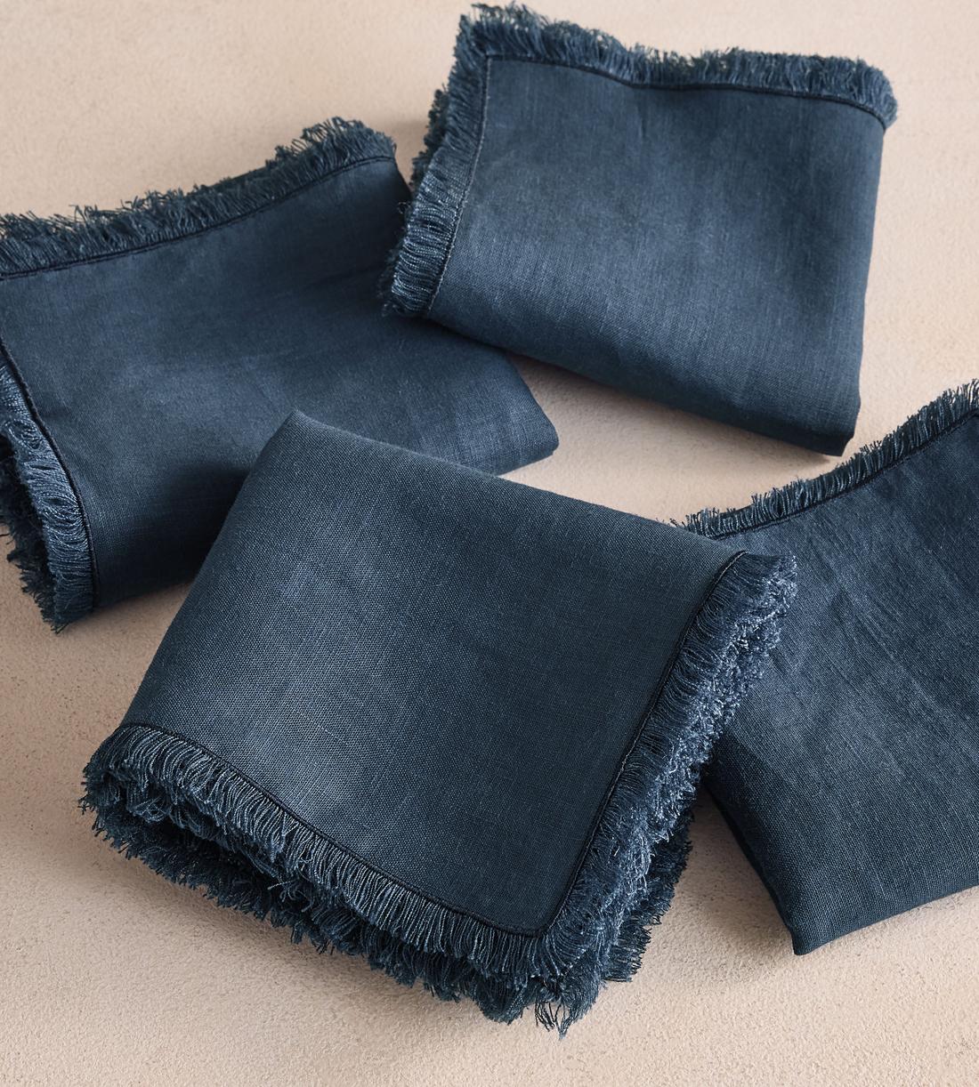 Whitney Linen Napkins Navy - set of four - Listing - Image 1