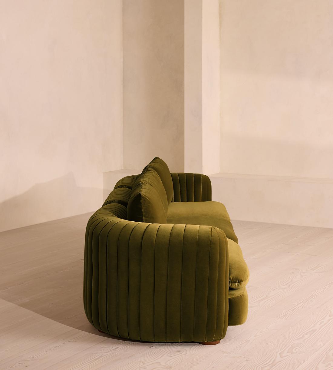 Vivienne Modular Sofa - Four Seater - Velvet Olive - Images - Image 3
