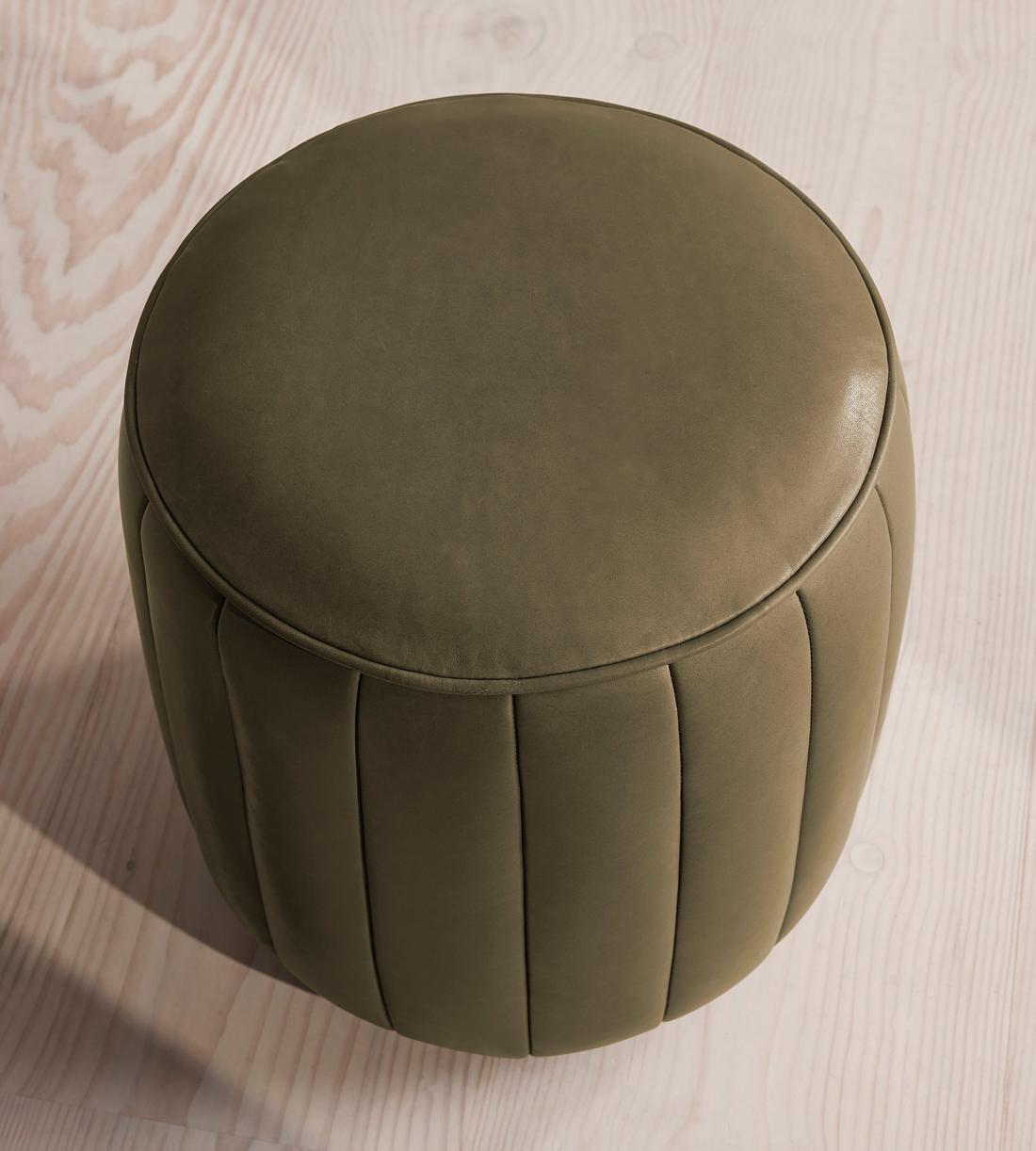 Romi Footstool - Moss Leather - US - Images - Image 5