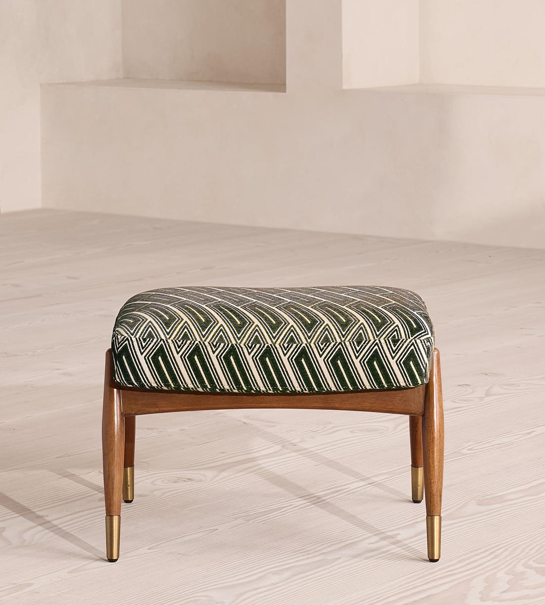 Theodore Footstool - Vende Jacquard - Olive - US - Listing - Image 2