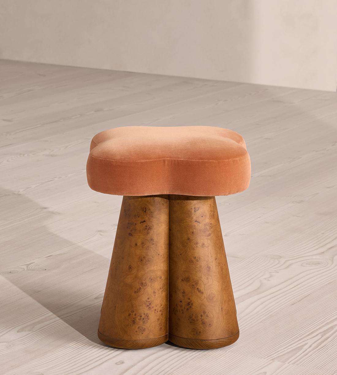 Albany Footstool - Velvet - Antique Rose - US - Listing - Image 3