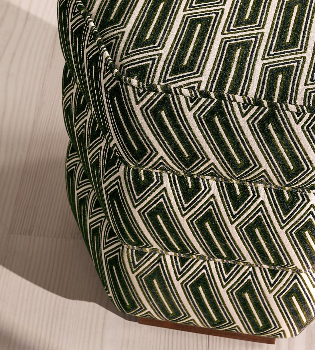 Lyla Footstool - Vende Jacquard - Olive - US - Images - Image 3