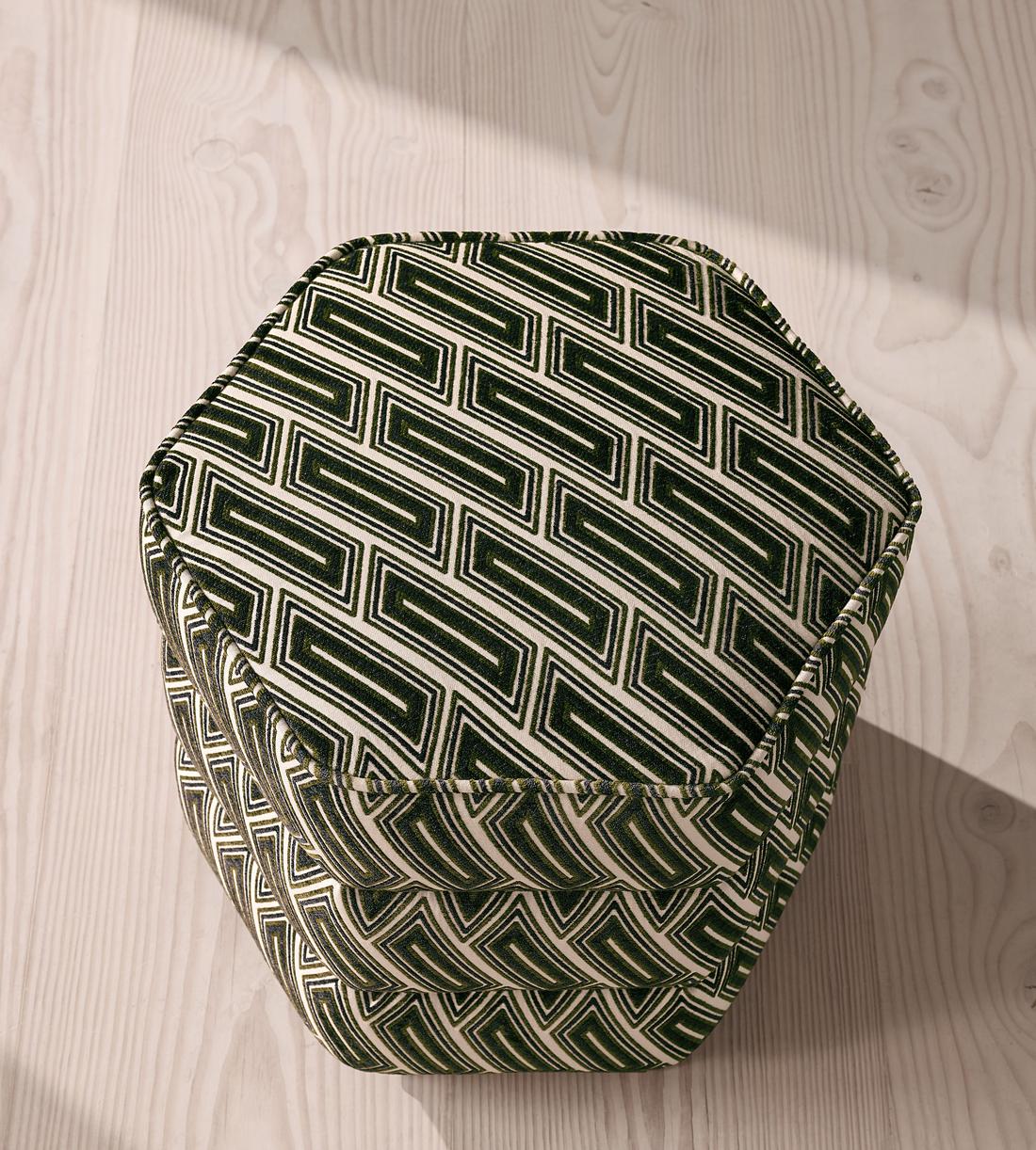 Lyla Footstool - Vende Jacquard - Olive - US - Images - Image 5