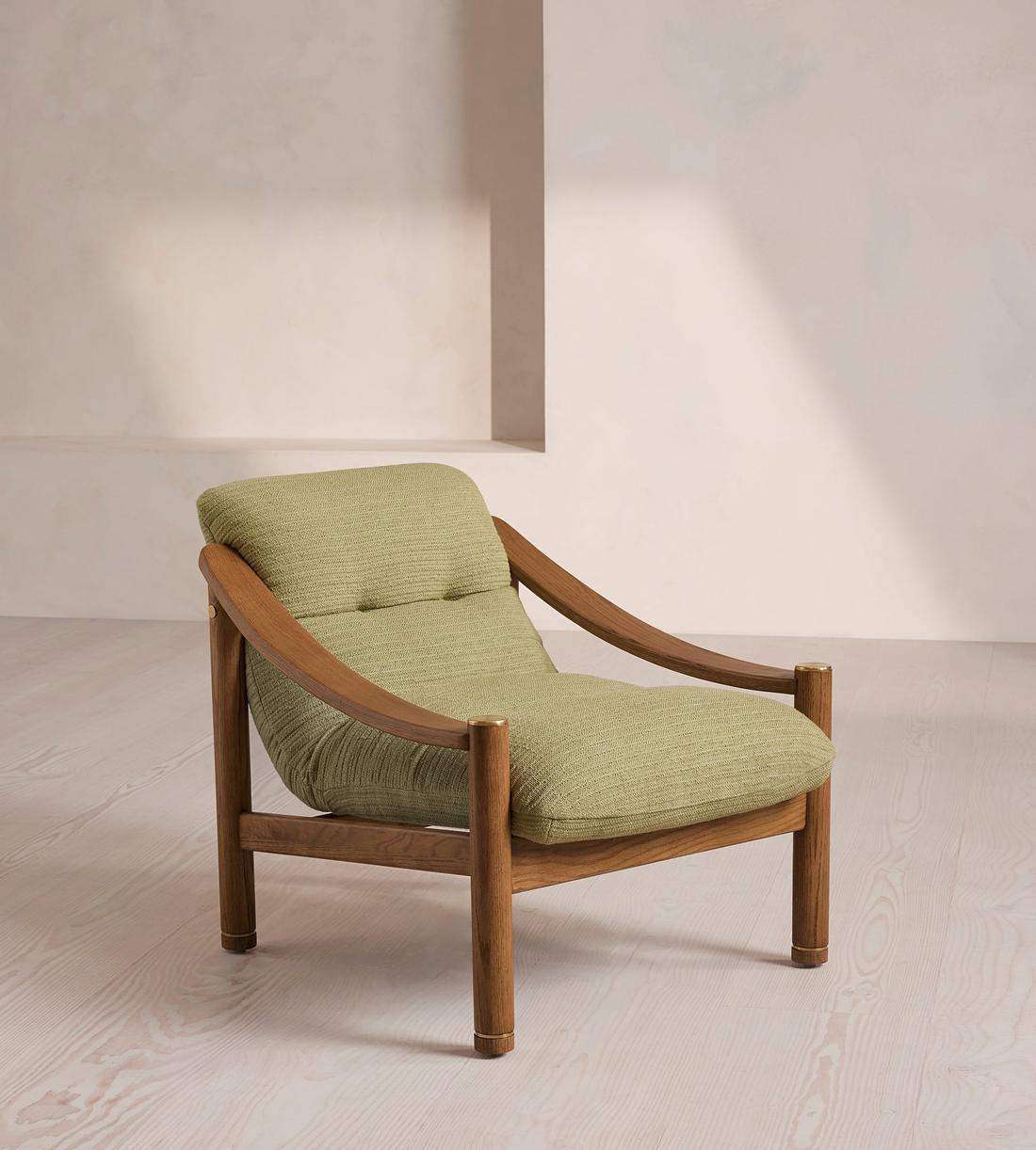 Karine Armchair - Textured Weave - Seafoam - US - Listing - Image 1