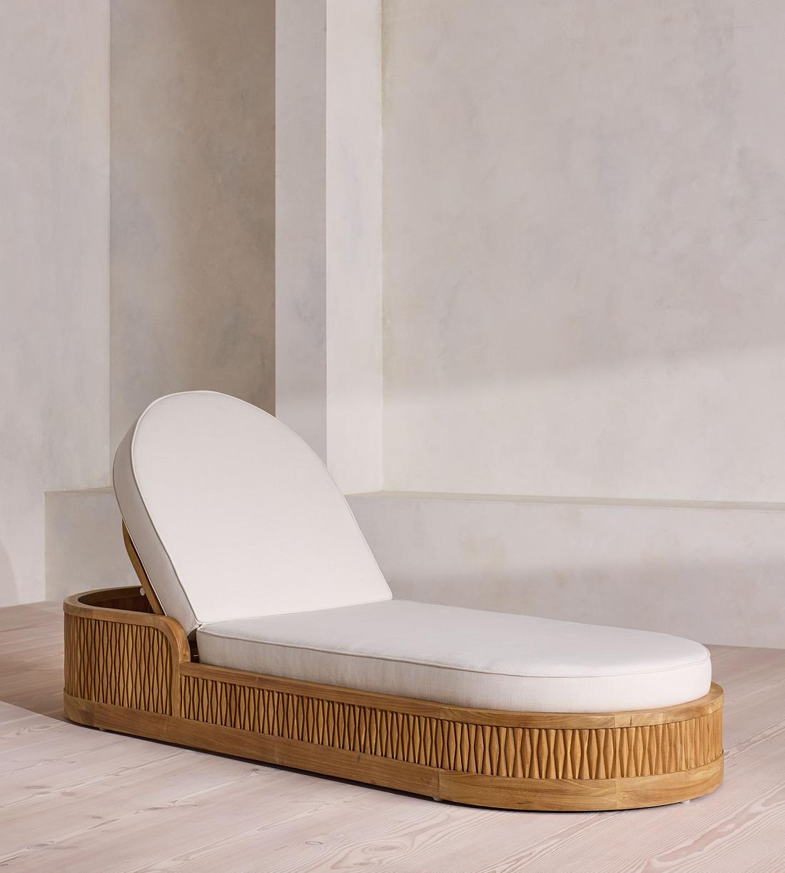 Orion Outdoor Sunlounger - Off White - Listing - Image 2