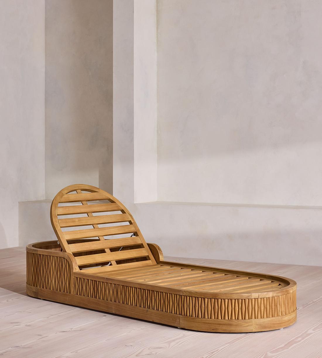 Orion Outdoor Chaise Lounger - Off White - Images - Image 9