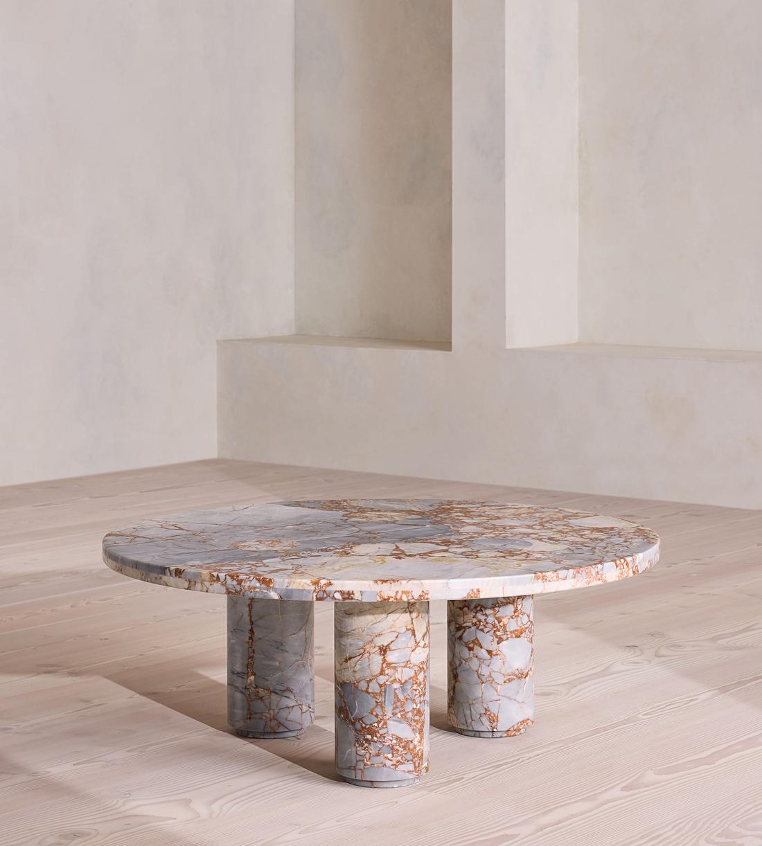 Tisbury Outdoor Coffee Table - Breccia Pernice Marble - US - Listing - Image 1