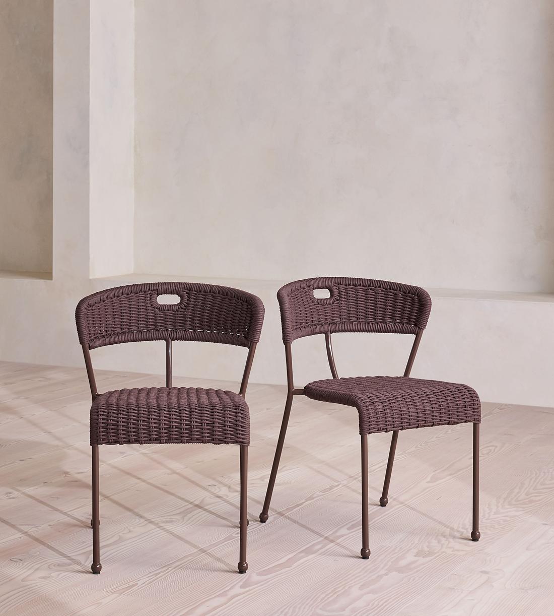 Pair of Lisson Outdoor Dining Chairs - Bordeaux - Listing - Image 2
