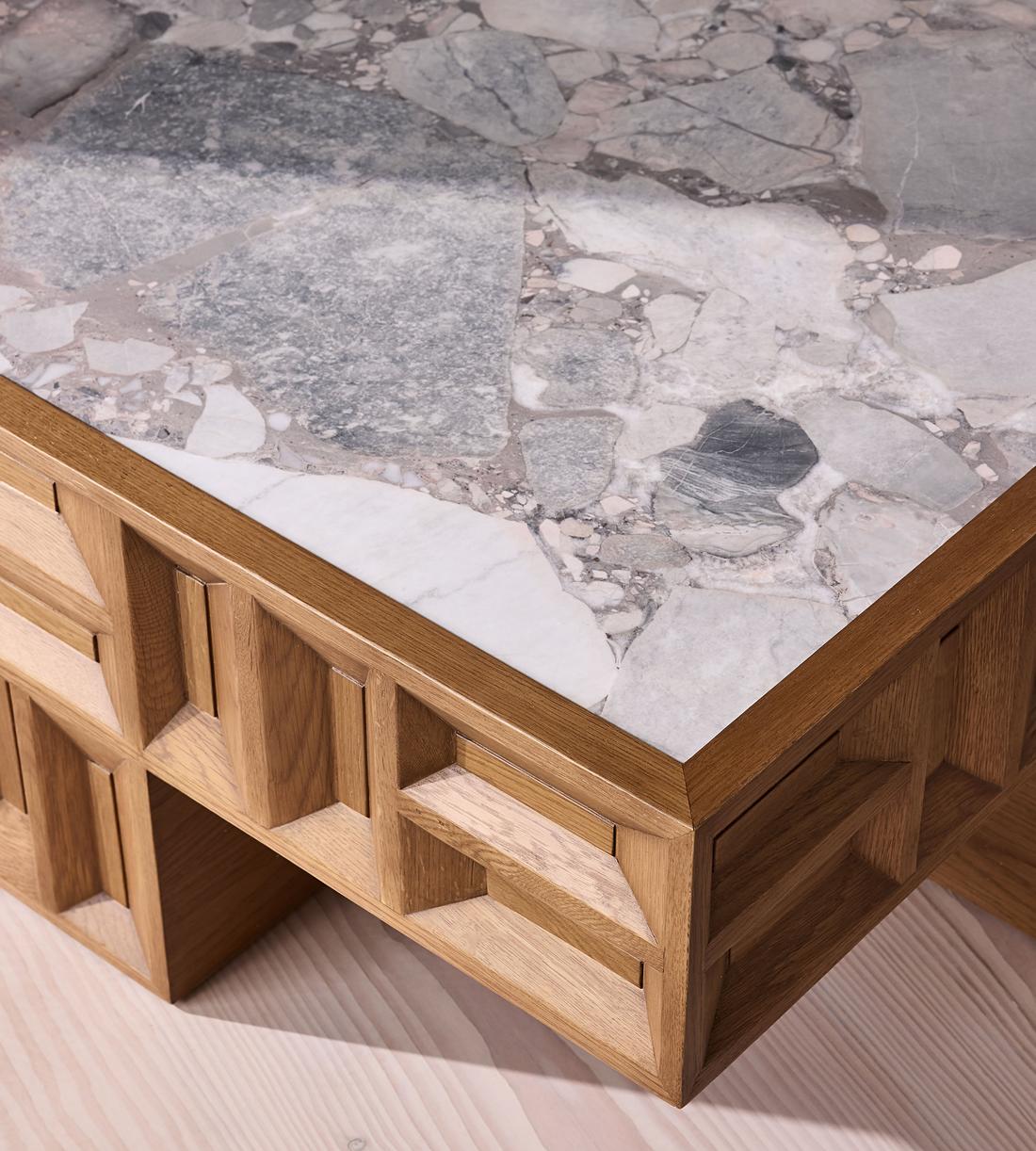 Ivy Coffee Table - Italian Ocean Grey Marble - Images - Image 4