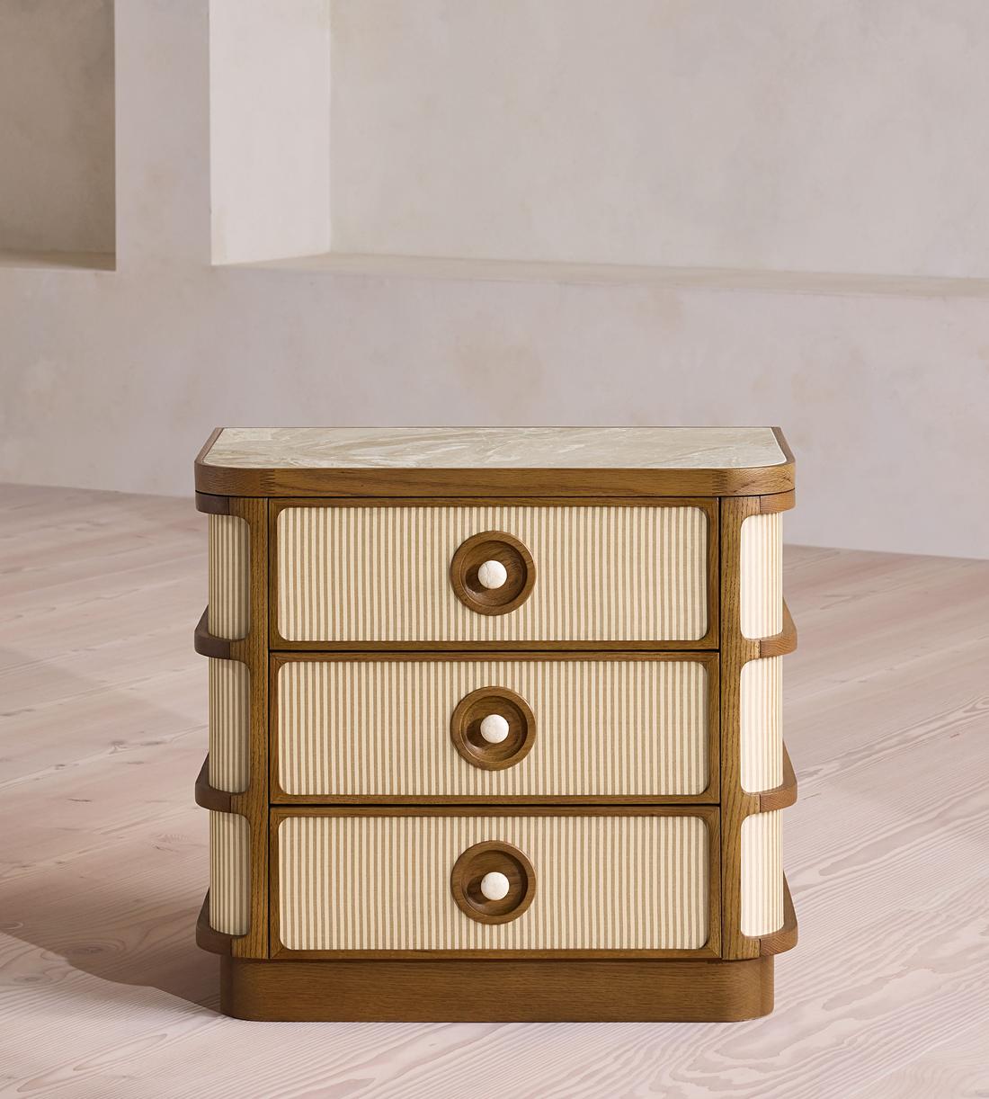 Leo Bedside Table - Royal Diana Marble - Listing - Image 1