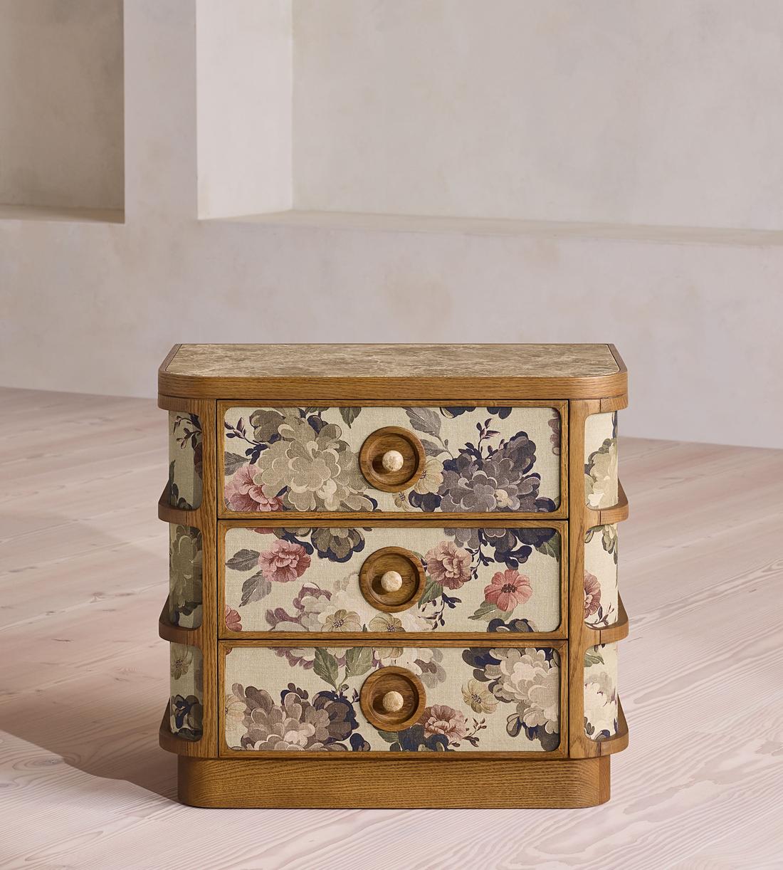 Cora Bedside Table - Skylar Print - Listing - Image 1