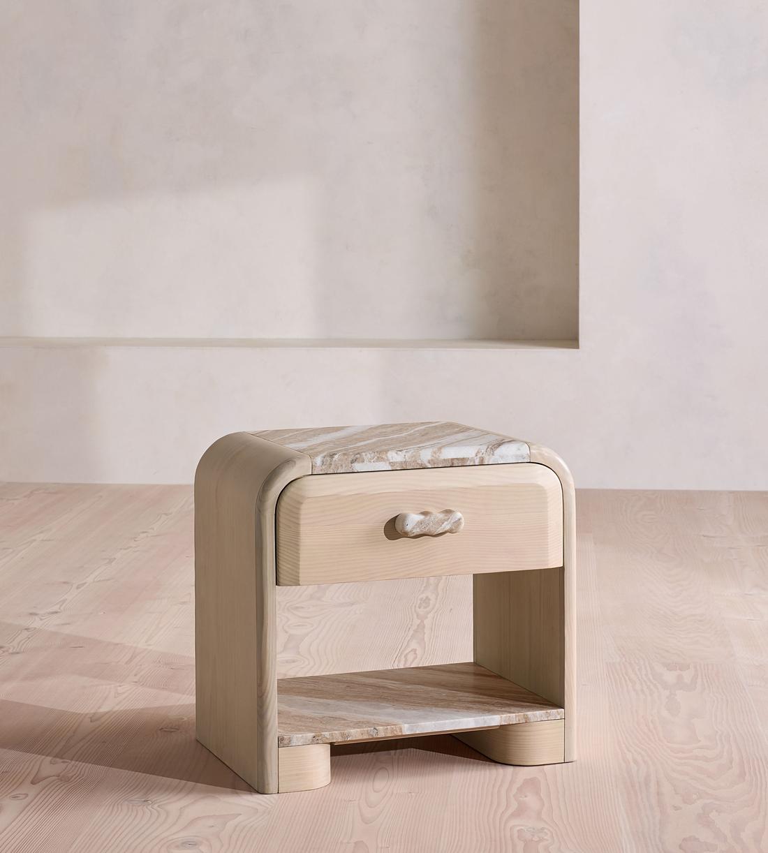 Adria Bedside Table - Terra Bianca Marble - Listing - Image 4