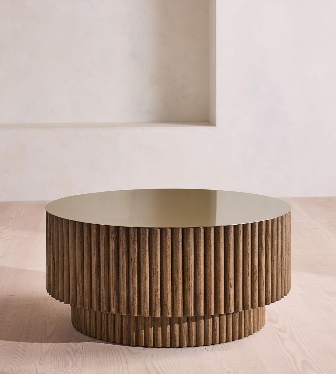 Barrel Coffee Table - Dark Oak - Listing - Image 1