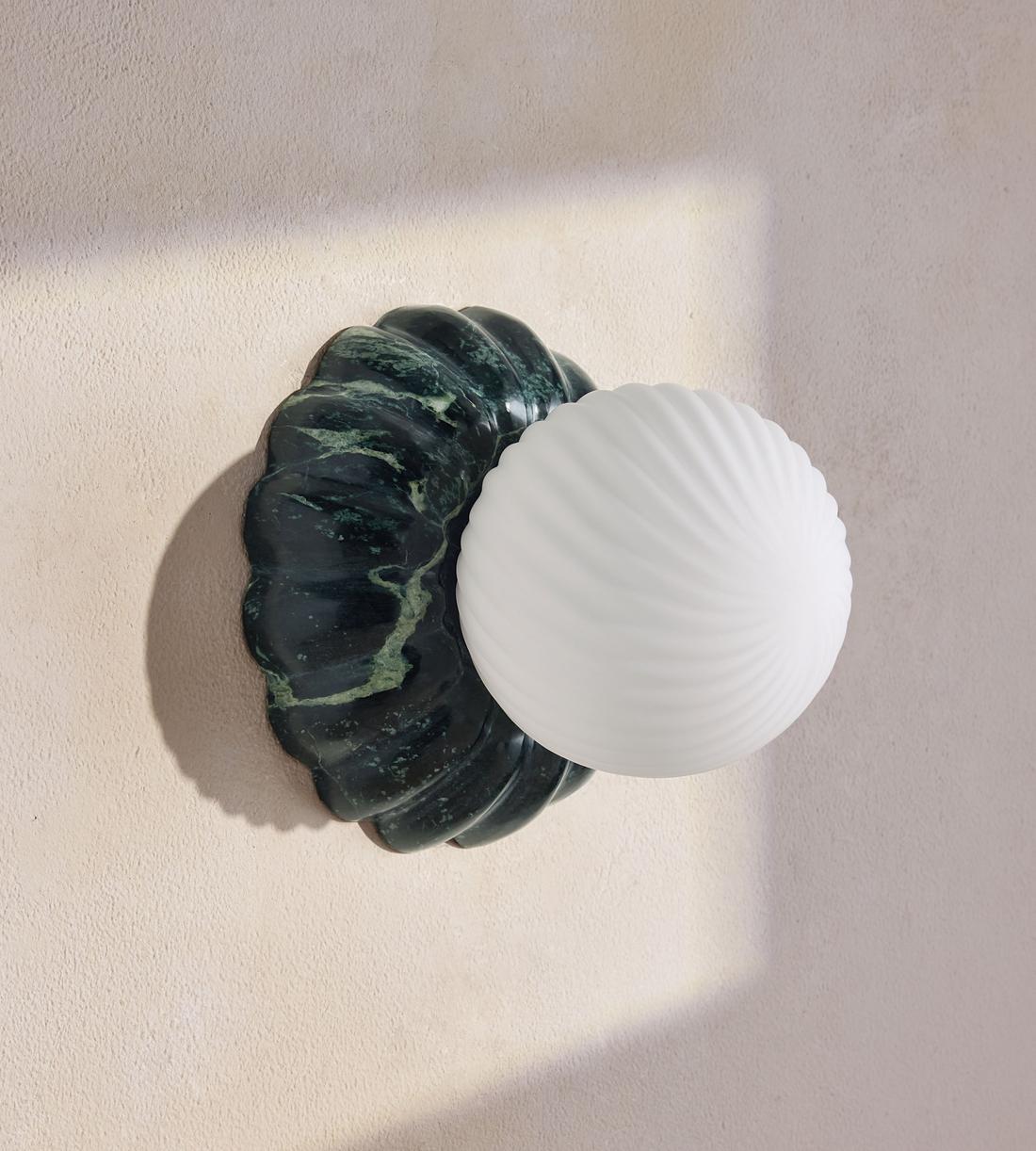 Floria Wall Light - Guatemala Marble - Green - IP44 - UK - Listing - Image 1