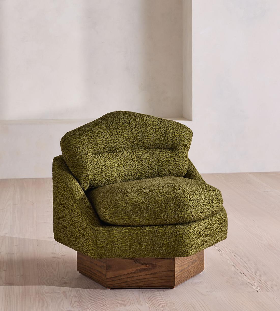 Mila Armchair - Boucle Jacquard - Olive - US - Listing - Image 3