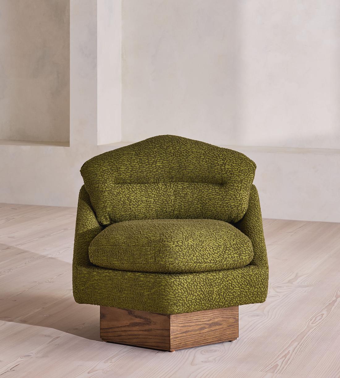 Mila Armchair - Boucle Jacquard - Olive - US - Listing - Image 4