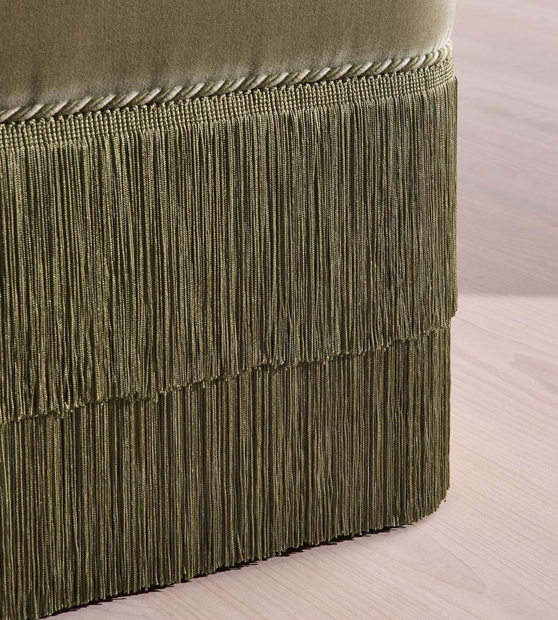 Marta Footstool - Velvet - Lichen - US - Images - Image 5