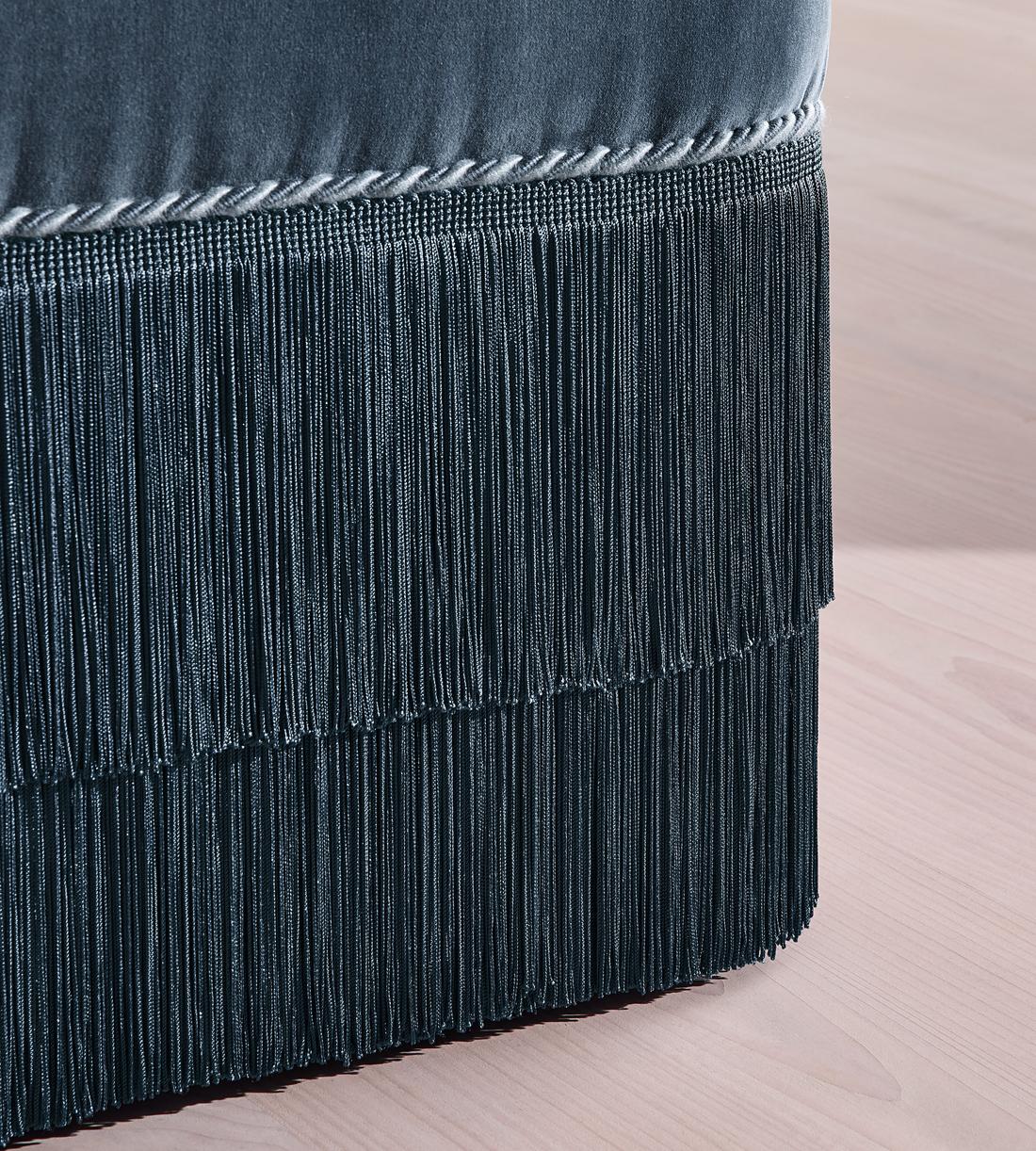 Marta Footstool - Velvet - Grey Blue - US - Images - Image 4